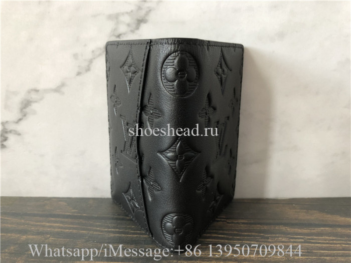 Original Louis Vuitton Black Monogram Shadow Pocket Organizer Wallet M62899