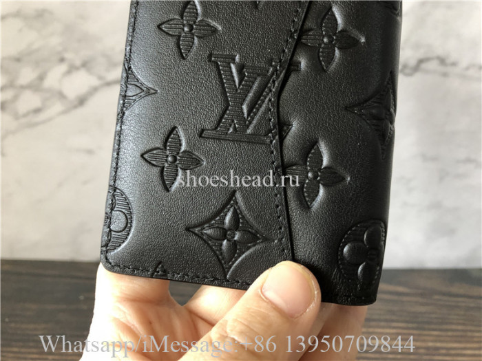 Original Louis Vuitton Black Monogram Shadow Pocket Organizer Wallet M62899