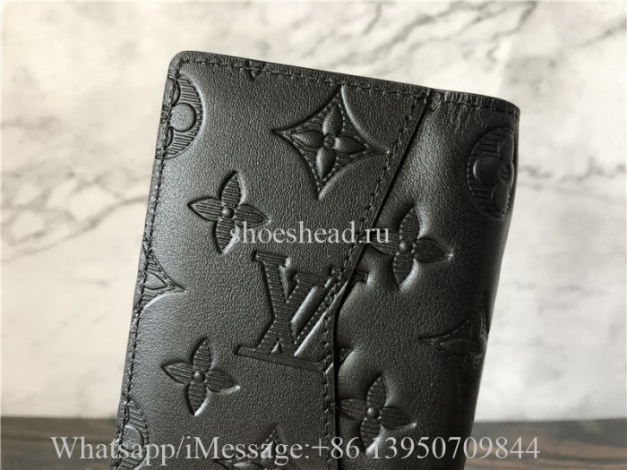 Original Louis Vuitton Black Monogram Shadow Pocket Organizer Wallet M62899