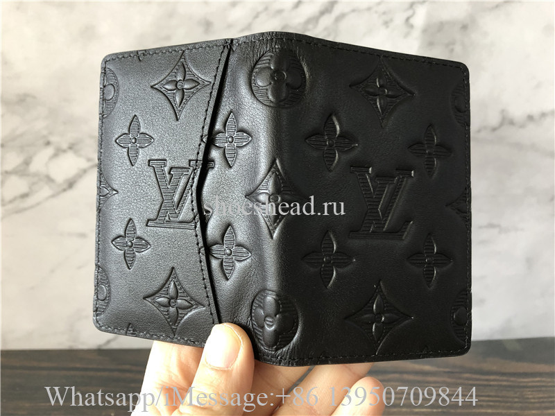 Original Louis Vuitton Black Monogram Shadow Pocket Organizer Wallet M62899