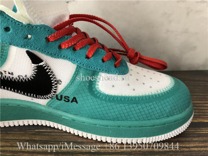 Off White Nike Air Force 1 Seven Star Green