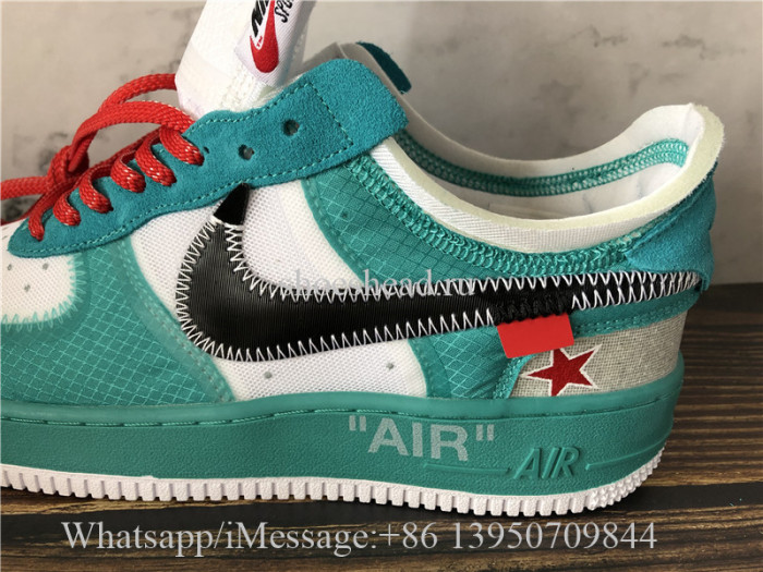 Off White Nike Air Force 1 Seven Star Green