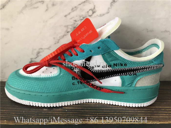 Off White Nike Air Force 1 Seven Star Green