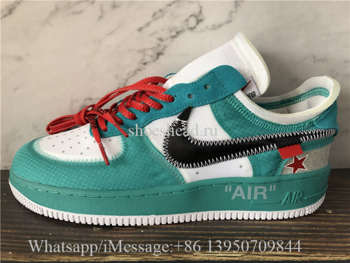 Off White Nike Air Force 1 Seven Star Green