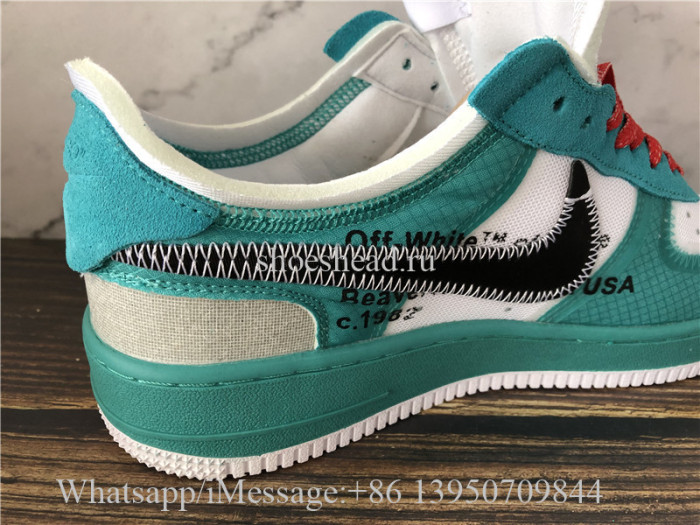 Off White Nike Air Force 1 Seven Star Green