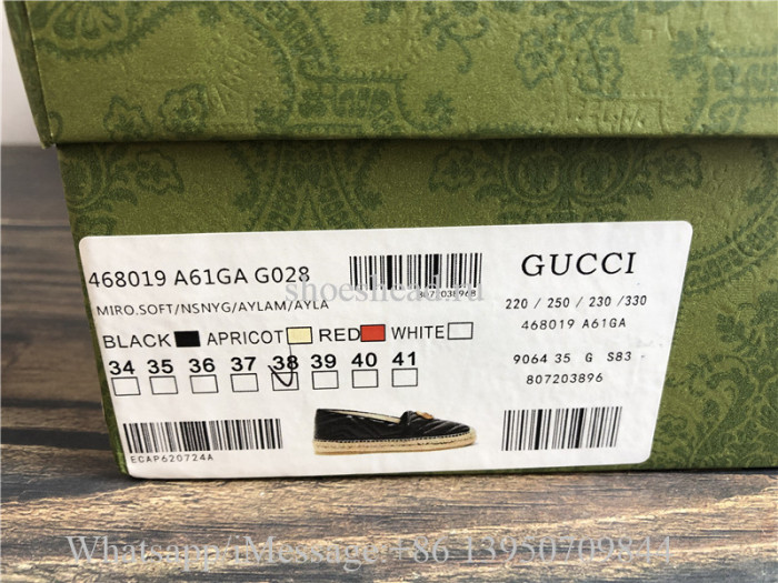 Gucci Leather espadrille with Double G Shoes Brown