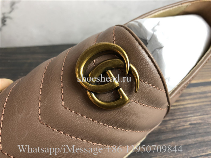 Gucci Leather espadrille with Double G Shoes Brown