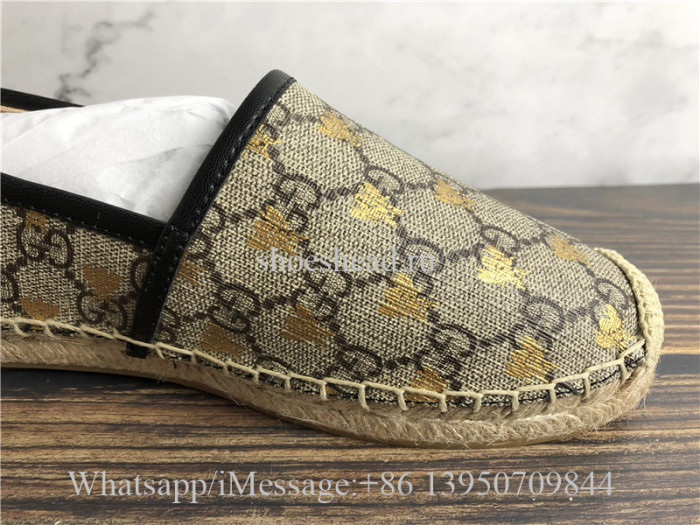 Gucci GG Supreme Bees Espadrille Shoes