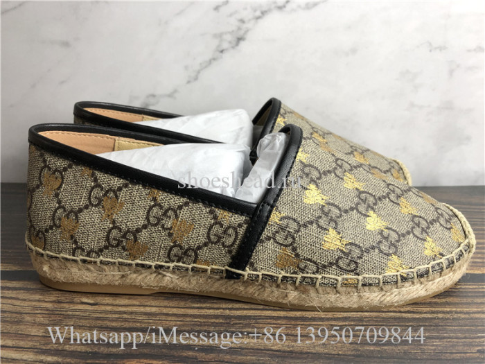 Gucci GG Supreme Bees Espadrille Shoes
