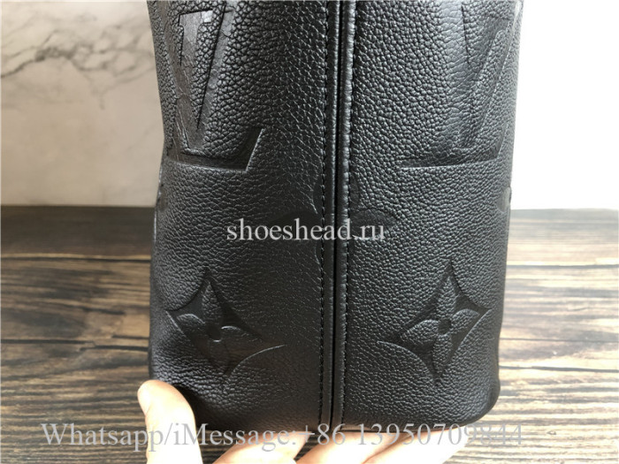 Original Louis Vuitton Neverfull MM Monogram Empreinte Leather Black Bag M45685