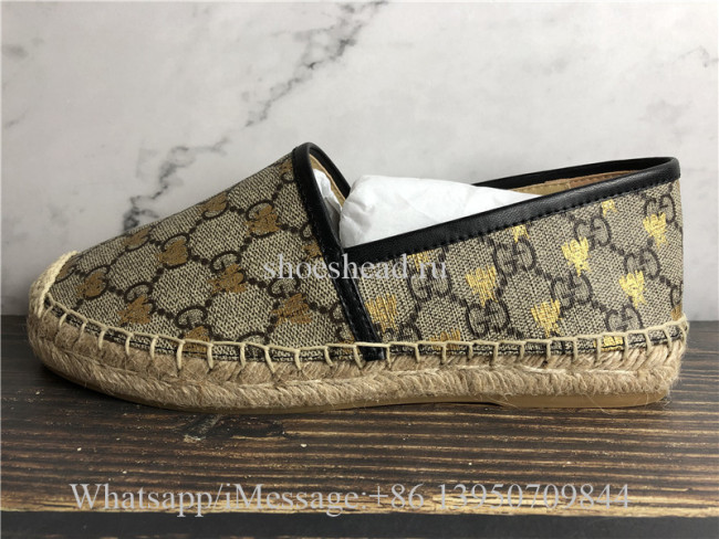 Gucci GG Supreme Bees Espadrille Shoes