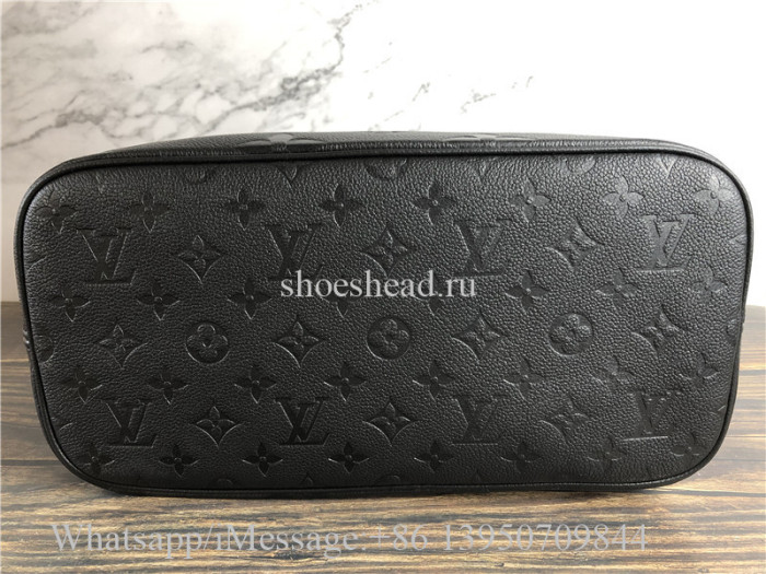 Original Louis Vuitton Neverfull MM Monogram Empreinte Leather Black Bag M45685