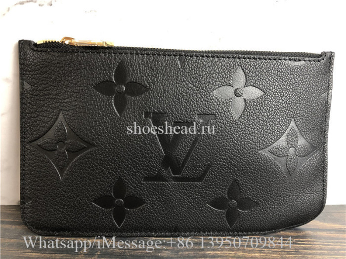 Original Louis Vuitton Neverfull MM Monogram Empreinte Leather Black Bag M45685