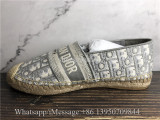 Dior Granville Espadrille Gray Dior Oblique Embroidered Shoes