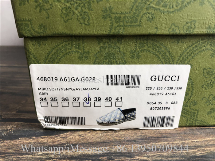 Gucci GG Supreme Bees Espadrille Shoes