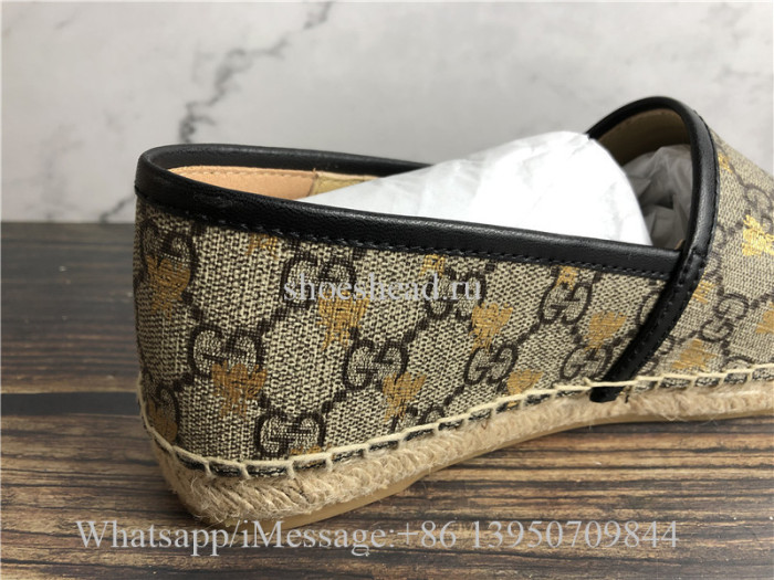 Gucci GG Supreme Bees Espadrille Shoes