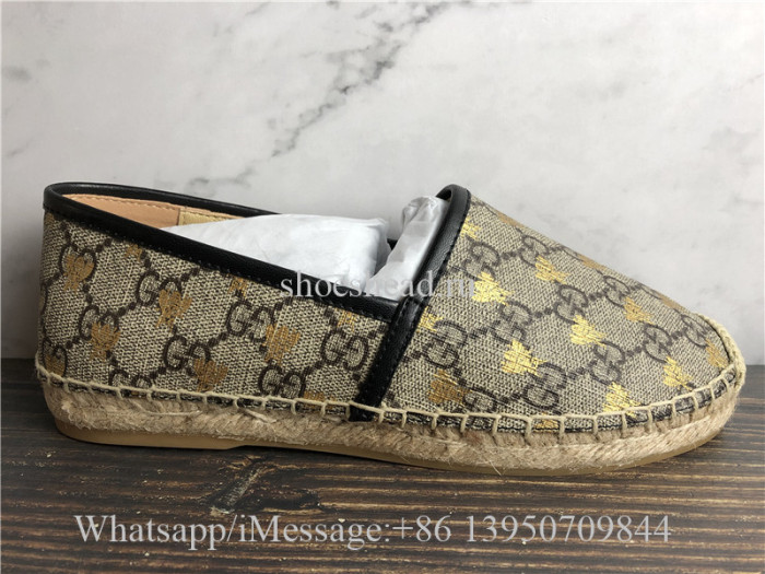 Gucci GG Supreme Bees Espadrille Shoes