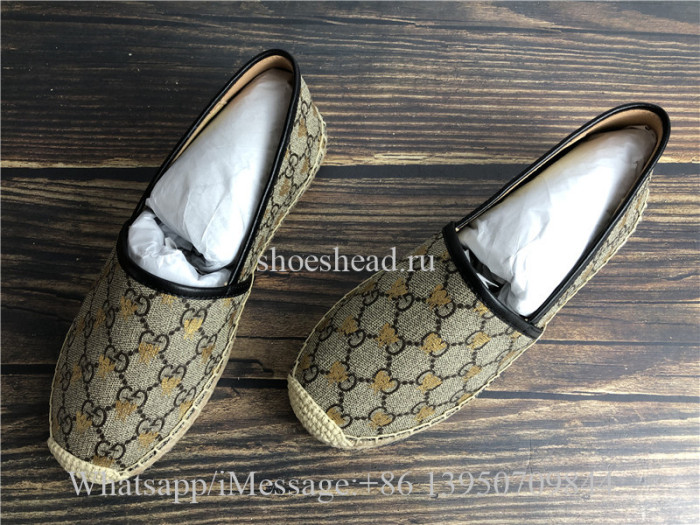 Gucci GG Supreme Bees Espadrille Shoes