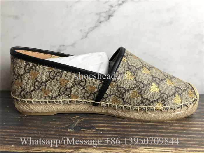 Gucci GG Supreme Bees Espadrille Shoes
