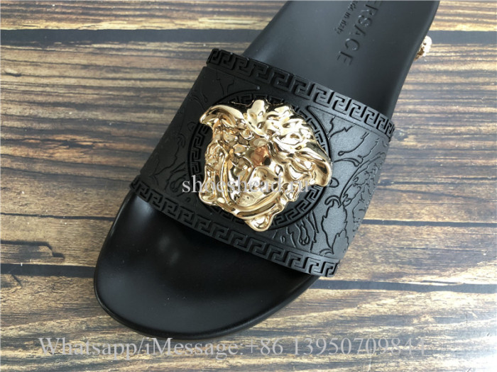 Versace Palazzo Pool Slides Black