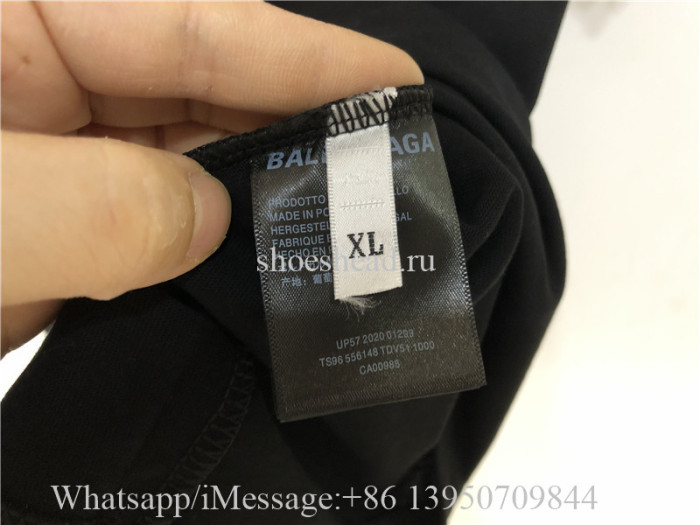 Balenciaga Black Drip Peace Large Fit T-Shirt