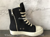 Rick Owens RO High Top Sneakers Canvas Black White