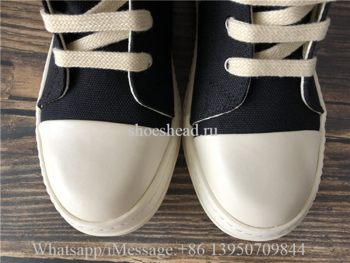 Rick Owens RO High Top Sneakers Canvas Black White