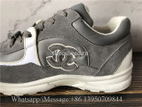 Chanel Low Top Trainer CC Suede Grey