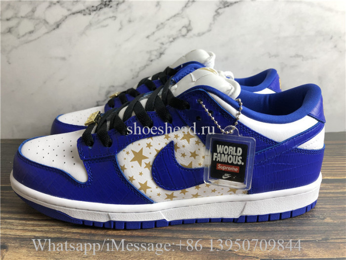 Supreme x Nike SB Dunk Low OG QS Stars Hyper Blue