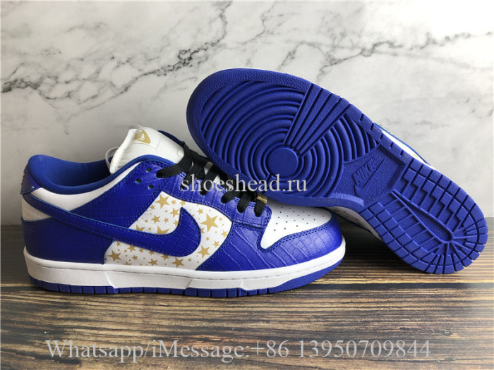 Supreme x Nike SB Dunk Low OG QS Stars Hyper Blue