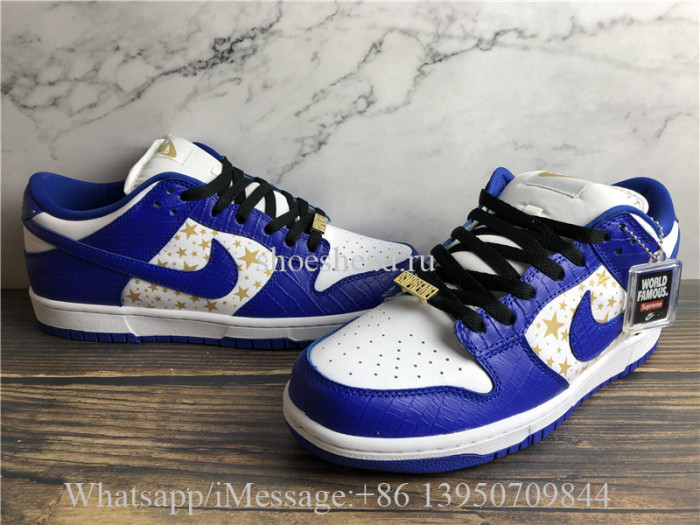 Supreme x Nike SB Dunk Low OG QS Stars Hyper Blue
