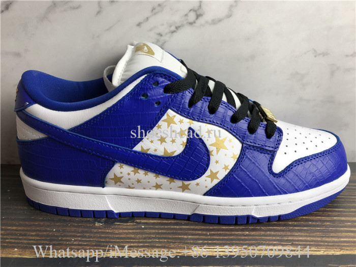 Supreme x Nike SB Dunk Low OG QS Stars Hyper Blue