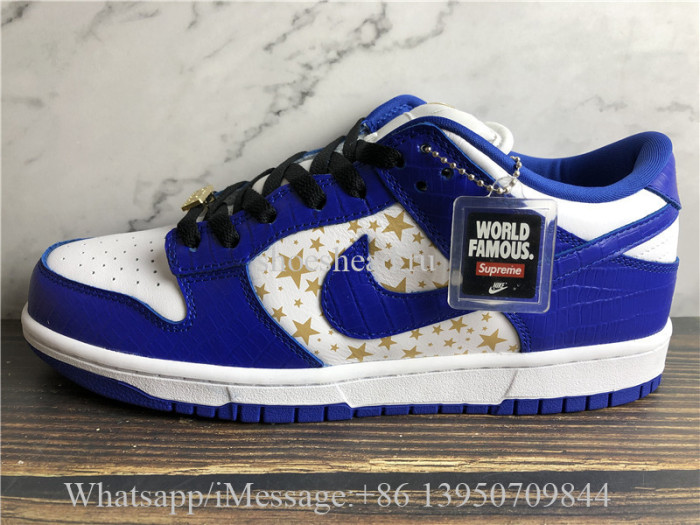 Supreme x Nike SB Dunk Low OG QS Stars Hyper Blue