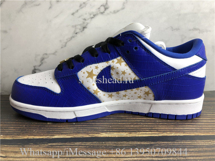 Supreme x Nike SB Dunk Low OG QS Stars Hyper Blue