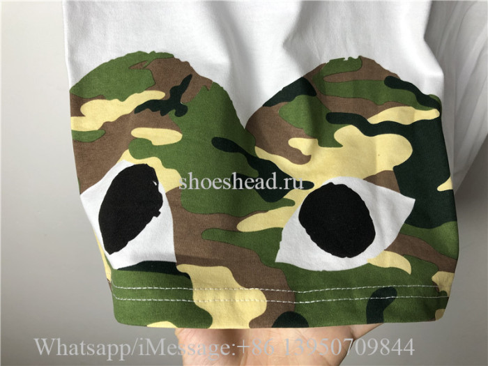 Comme Des Garcons Play Shirt With Camo Pattern