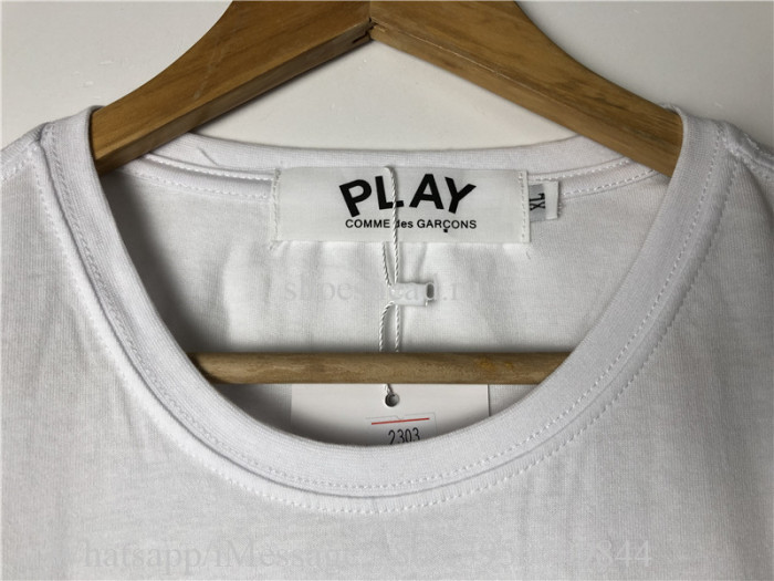 Comme Des Garcons Play Shirt White With Black Pattern