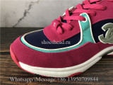 Chanel Low Top Trainer CC Suede Rose Red