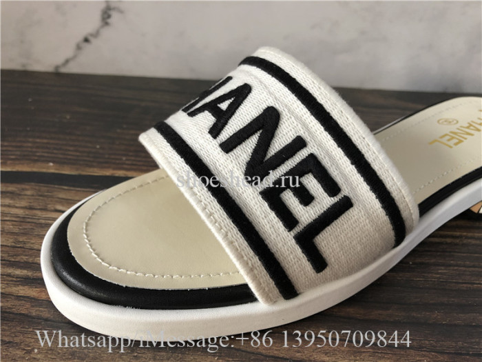 Chanel Casual Style Plain Leather Mules Logo Sandals