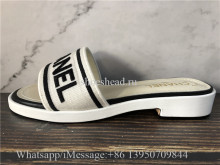Chanel Casual Style Plain Leather Mules Logo Sandals