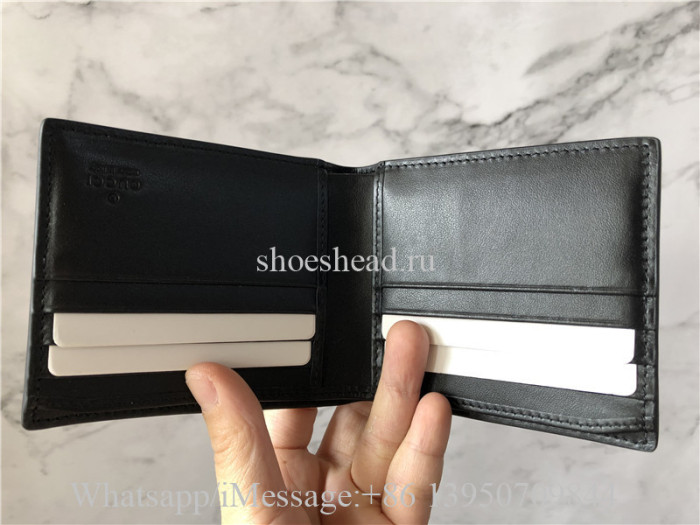Original Quality Gucci Kingsnake Print GG Supreme Wallet In Black