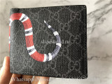 Original Quality Gucci Kingsnake Print GG Supreme Wallet In Black