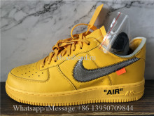 Off White x Nike Air Force 1 University Gold Lemonade