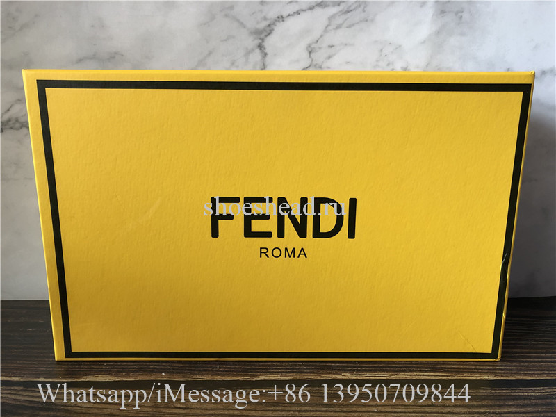 Fendi Embossed Leather Sneakers
