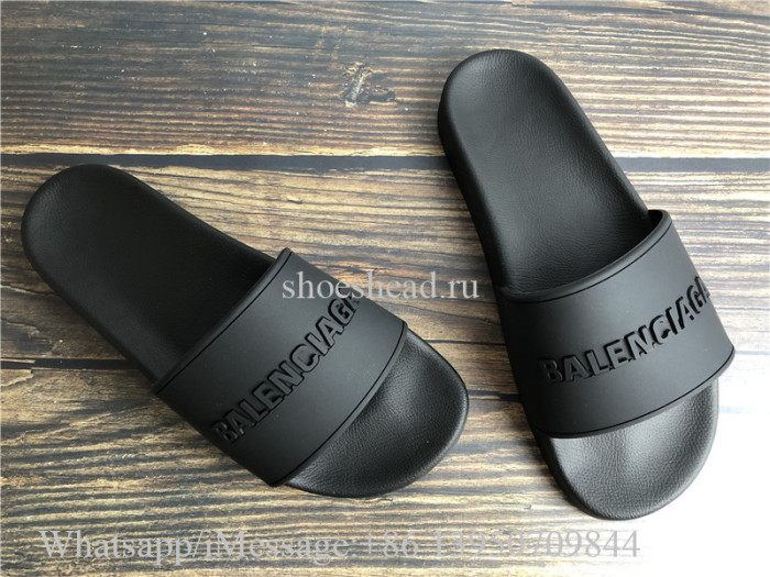 Balenciaga Rubber Logo Pool Slide Sandals