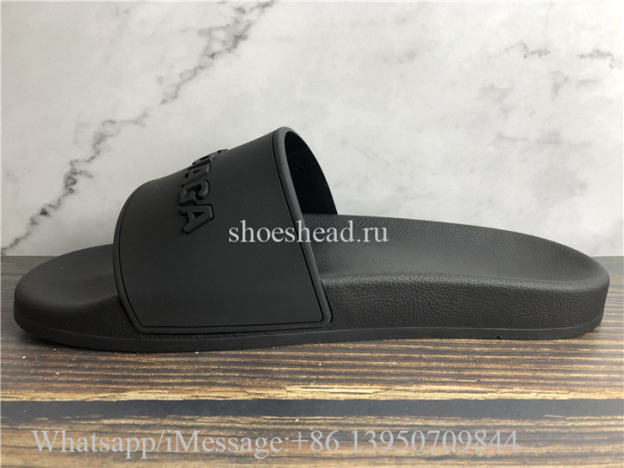 Balenciaga Rubber Logo Pool Slide Sandals