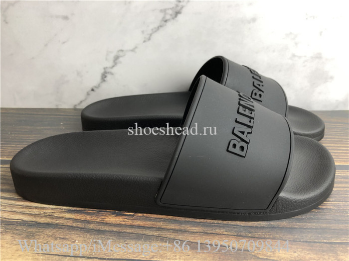Balenciaga Rubber Logo Pool Slide Sandals