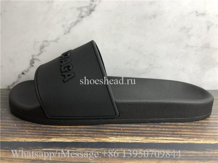 Balenciaga Rubber Logo Pool Slide Sandals