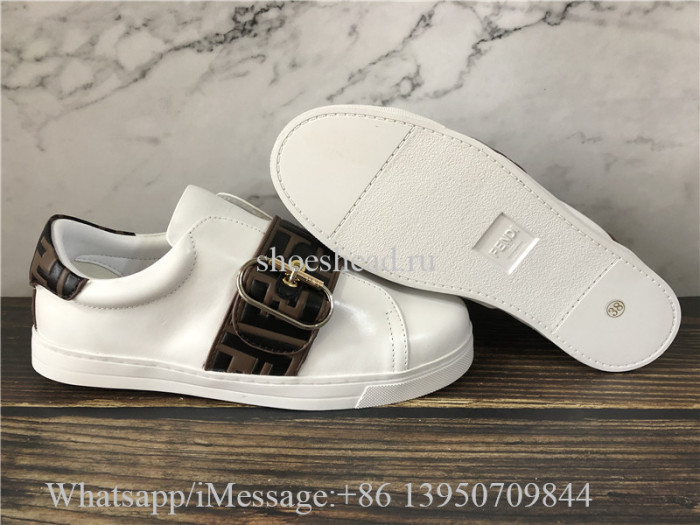Fendi Signature White Leather Sneaker