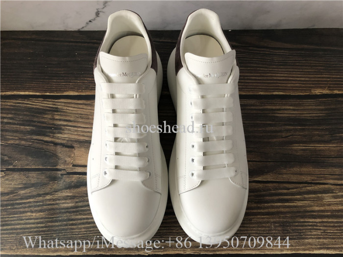 Super Quality Alexander McQueen Oversized Sneaker White Dark Grey Suede