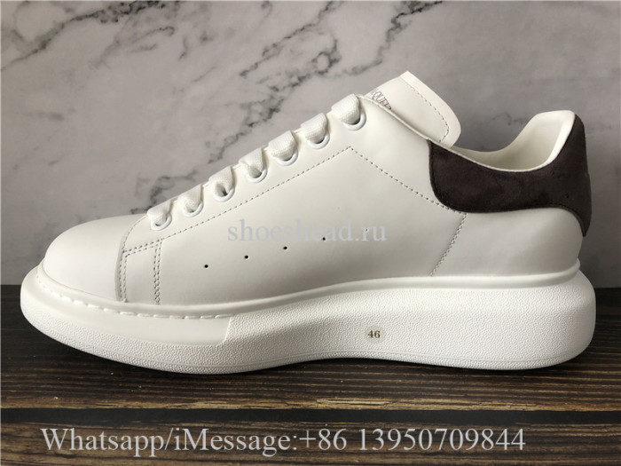 Super Quality Alexander McQueen Oversized Sneaker White Dark Grey Suede